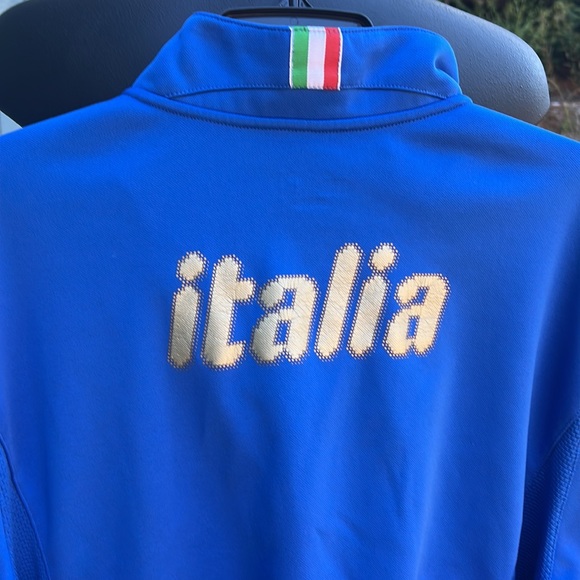 FIGC Italia 1/4 zip Soccer Oversized Long Sleeve Pullover Puma Jersey Hi Collar - Picture 9 of 14